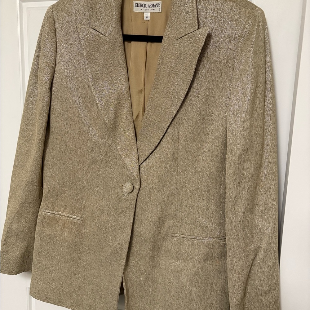 Giorgio Armani Women's Metallic Blazer - Vintage